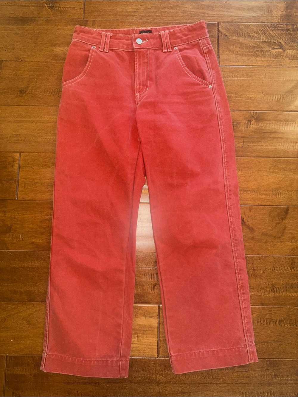 BDG for Urban Outfitters cropped high rise wide leg red rust jeans size 0